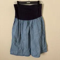 無印良品　マタニティ デニム調　薄手　フレア　スカート