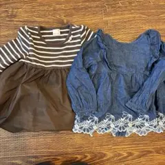 petitmain トップス90 女の子　2点セット