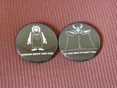 Undertale 缶バッジ　トリエル＆アズゴア