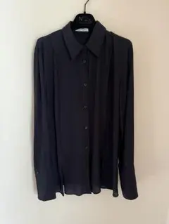 KAYLE ネイビー ボタン付きシャツ 長袖