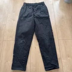 GUジーユー　ストレッチシェフパンツ　150 黒ジョガーパンツ　カーゴパンツ