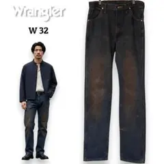 【US古着】ラングラー 後染めビンテージジーンズ　Ｗ32　インディゴｘブラウン