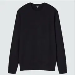 UNIQLO カシミヤクルーネックセーター　ユニクロ　黒　ブラック　メンズ　M