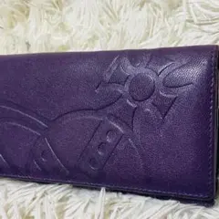 Vivienne Westwood　長財布 オーブ 型押し レザー パープルのサムネイル