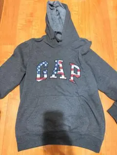 GAP ギャップ 星条旗ロゴ パーカー ダークグレー XS