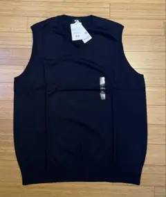 UNIQLO ユニクロ エクストラファインメリノウール Vネックベスト XL