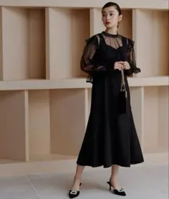 Acka. sheer shoulder dress 結婚式 2次会 - メルカリ