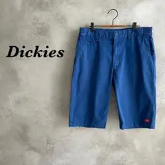【希少XL】ディッキーズ ハーフパンツ ワーク 赤タグ Dカン ブルー 212のサムネイル