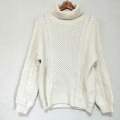 FTY オフホワイト タートルネックセーター【34】お出かけ