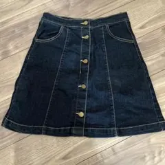 新品　膝上デニムスカート