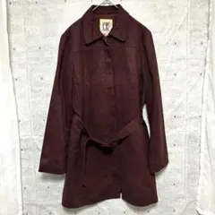 ミッシェルクラン　ロングコート　アウター　ウエストベルト　Aライン