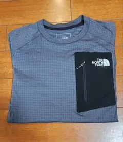 超美品 THE NORTH FACE グレー 長袖 Tシャツ