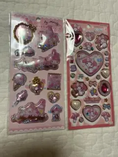 【正規品】マイメロディー　キラキラカプセルシール　キラキラジュエルシール　2枚