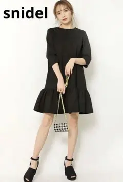 SNIDEL スナイデル レーヨン ストレッチ フレア ワンピース