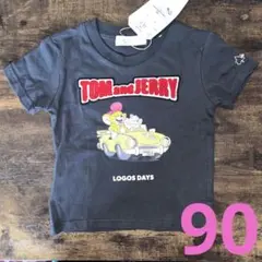 【新品未使用タグ付】トムジェリ 半袖ビッグTシャツ ダークグレー 90