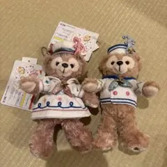 20周年 タイムトゥシャイン ダッフィー＆シェリーメイ ぬいぐるみバッジ