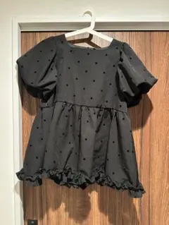 cocaドット柄バルーン袖トップス Mサイズ