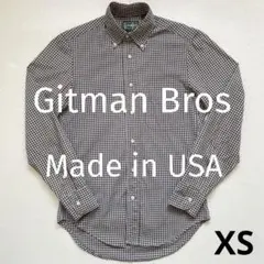米国製 ギットマン ギンガムチェック ボタンダウンシャツ ブルー XS