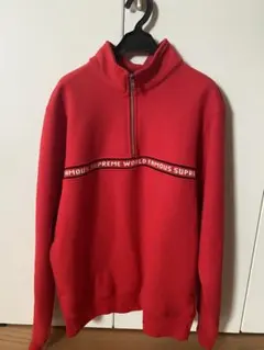 Supreme ハーフジップ スウェット レッド Mのサムネイル