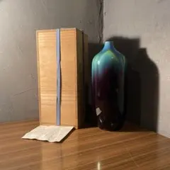 人間国宝 三代 徳田八十吉 耀彩 九谷 壺 花瓶 花器 共箱 本物保証 人間国宝 三代 徳田八十吉 耀彩 九谷 壺 花瓶 花器 共箱 本物保証