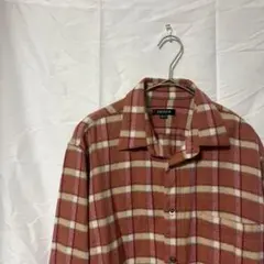 EX-CLUB 赤白 チェック ネルシャツ ヴィンテージ 古着 シャツ