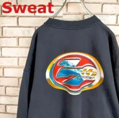 スウェット トレーナー ビックプリント バックプリント ゆるだぼ 古着 90s