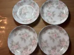 【美濃焼】花柄陶器プレート4枚セット