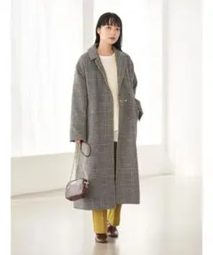 【2/4まで出品】アースミュージック&エコロジー　チェックロングコート