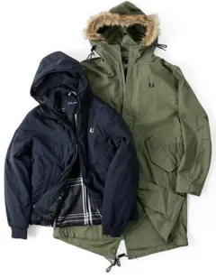 フレッドペリー中綿フーデッドインナーJKT/付モッズコート/タータンチェック新品のサムネイル