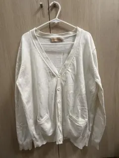 JKホワイト Vネック カーディガン