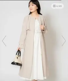 Noela バックプリーツロングコートのサムネイル