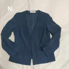 N.natural beauty basic ノーカラージャケット ネイビー