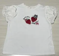 mezzo piano いちご刺繍 半袖Tシャツ 130cm - メルカリ