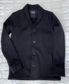 【美品】ニコルクラブフォーメン ショールカラー ニットジャケット ブラック L