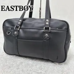 EAST BOY イーストボーイ スクールバッグ 黒 合皮 女神刺繍 通学 A4