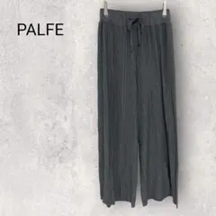 パルフェ ワイドパンツ F グレー プリーツ ウエストゴム シンプル リラックス