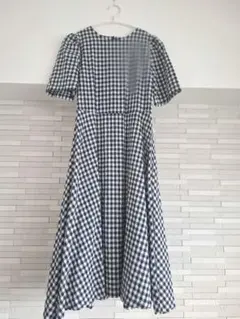 broatge ギンガムチェックワンピース 韓国ファッション