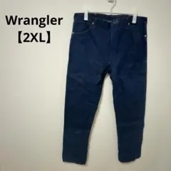 美品 Wrangler デニム 【2XL】ダークブルー ストレート カジュアル