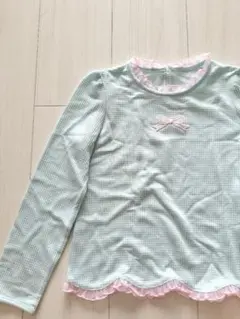 fafa リボン刺繍長袖カットソー 120