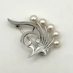 照り強✨】MIKIMOTO パールブローチ 8珠 あこや真珠 ピンク干渉色