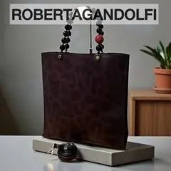 【ROBERTAGANDOLFI】ロベルタガンドルフィ　イタリア製　本革　バッグ Roberta Gandolfi/ロベルタ ガンドルフィ ファーレザー ショルダー