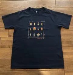 mont-bell 子供用半袖Tシャツ ネイビー どんぐり柄【美品】即日発送可能