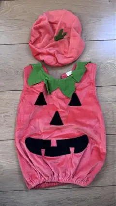 かぼちゃ コスチューム 帽子付き　80