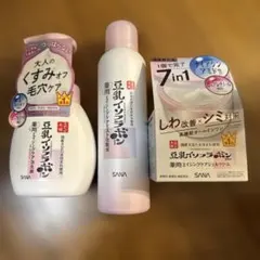 SANA 豆乳イソフラボン 薬用エイジング 泡洗顔、ミスト化粧水 ジェルクリーム