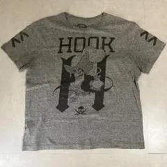 海外公式 ディズニー フック船長 Tシャツ L 両袖プリント 希少 古着 グレーのサムネイル