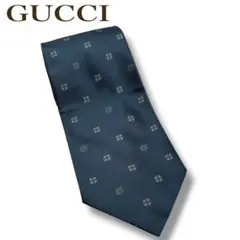 GUCCI グッチ ネクタイ GG柄 小紋柄 シルク100% ネイビー 紺 総柄