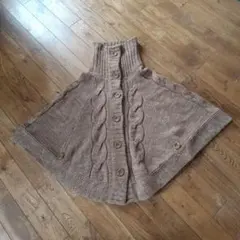 特価】ラルフローレン(5f）カシミヤ ケーブル ニット ケープ ポンチョ