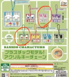 サンリオ プラスチックモデル アクリルキーチェーン ポチャッコ マイメロ