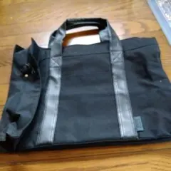 ブラックキャンバストートバッグ