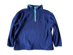 L.L.Bean ネイビー ハーフジップ フリース 80s 90s 筆記体ロゴ